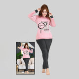 بيجامه مطبوع قطعتين حريمي قطيفه هايدي الوان متعدده شتوي من ايه ال واي - 4108