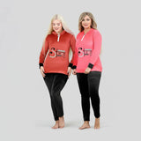 بيجامه مطبوع قطعتين حريمي قطيفه هايدي الوان متعدده شتوي من ايه ال واي - 4109