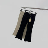 بنطلون جينز تلبيس مظبوط حريمى ربعاية درجة اولي اسود جميع المواسم من حواء جينز - 414-1