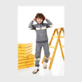 طقم قطعتين اولادي اولادي قماش قطيفة جكار تقيل مبطن ضهر هايدي ألوان متعددة من روزانا - 4201