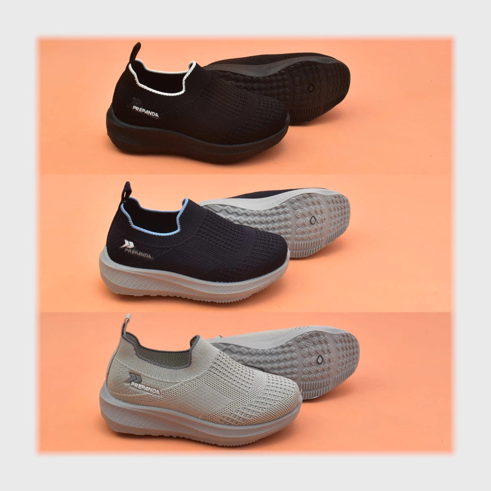 حذاء سنيكرز اطفالى فوندي تريكو خيط مستورد ونعل PVC حقن الوان متعددة جميع المواسم من بري باندا - 42316