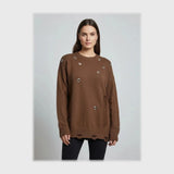 بلوزة كباسين اوفر سايز حريمي تريكو الوان متعددة شتوي من إم كيه إم فاشون - 4300