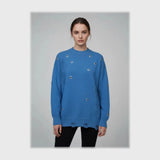 بلوزة كباسين اوفر سايز حريمي تريكو الوان متعددة شتوي من إم كيه إم فاشون - 4300