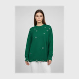 بلوزة كباسين اوفر سايز حريمي تريكو الوان متعددة شتوي من إم كيه إم فاشون - 4300