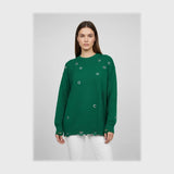 بلوزة كباسين اوفر سايز حريمي تريكو الوان متعددة شتوي من إم كيه إم فاشون - 4300