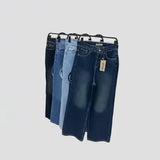 بنطلون جينز تلبيس مظبوط حريمى ربعاية درجة اولي ازرق فاتح جميع المواسم من حواء جينز - 438-2