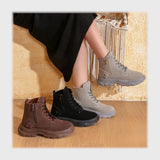 حذاء هاف بوت حريمى فوندي جلد إسكاي مستورد ونعل PVC حقن الوان متعددة شتوى من اكس تو - 473