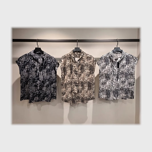 شميز ماسة مشجر V حريمى ماسة شيفون الوان متعددة شتوي من دبيو بي - 4998