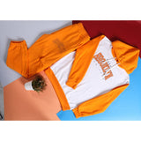 Shatorna Set of Hooded Sweatshirt and Sweatpants for Women, Polyester - Orange