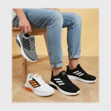 حذاء سنيكرز رجالى فوندي تريكو خيط مستورد ونعل PVC حقن الوان متعددة جميع المواسم من الطائر - 5006-1