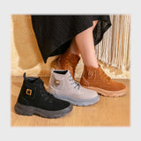 حذاء هاف بوت حريمى فوندي جلد إسكاي مستورد ونعل PVC حقن الوان متعددة شتوى من اكس تو - 500