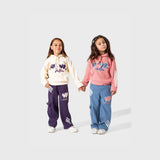 ترنج قطعتين بناتي قطيفة مضلع مبطن هايدي الوان متعددة شتوي من لارك ارت - 5014