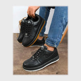 حذاء سنيكرز رجالى فوندي جلد إسكاي مستورد ونعل PVC حقن الوان متعددة جميع المواسم من لابتوب - 504