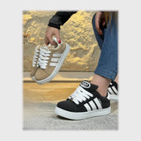 حذاء سنيكرز حريمى فوندي جلد إسكاي مستورد ونعل PVC حقن الوان متعددة جميع المواسم من لابتوب - 542