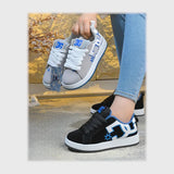 حذاء سنيكرز حريمى فوندي جلد إسكاي مستورد ونعل PVC حقن الوان متعددة جميع المواسم من لابتوب - 547