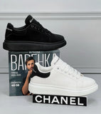 حذاء سنيكرز رجالى فوندي جلد إسكاي مستورد ونعل PVC حقن الوان متعددة جميع المواسم من ميلانو - 5516