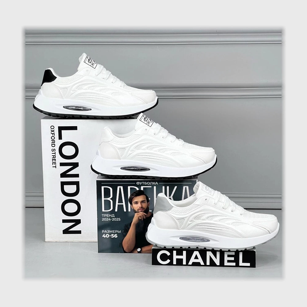 حذاء سنيكرز رجالى فوندي جلد إسكاي مستورد ونعل PVC حقن الوان متعددة جميع المواسم من ميلانو - 5538
