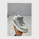 حذاء سنيكرز حريمى فوندي خيط مستورد ونعل PVC حقن الوان متعددة كل المواسم من باريس - 555-gy