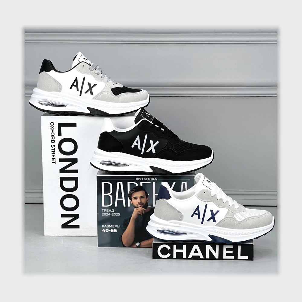 حذاء سنيكرز رجالى فوندي جلد إسكاي مستورد ونعل PVC حقن الوان متعددة جميع المواسم من ميلانو - 5626