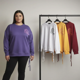 سويتشيرت راوند مطبوع حريمى قطن 90% ليكرا 10% الوان متعددة شتوي من دبيو بي - 5673