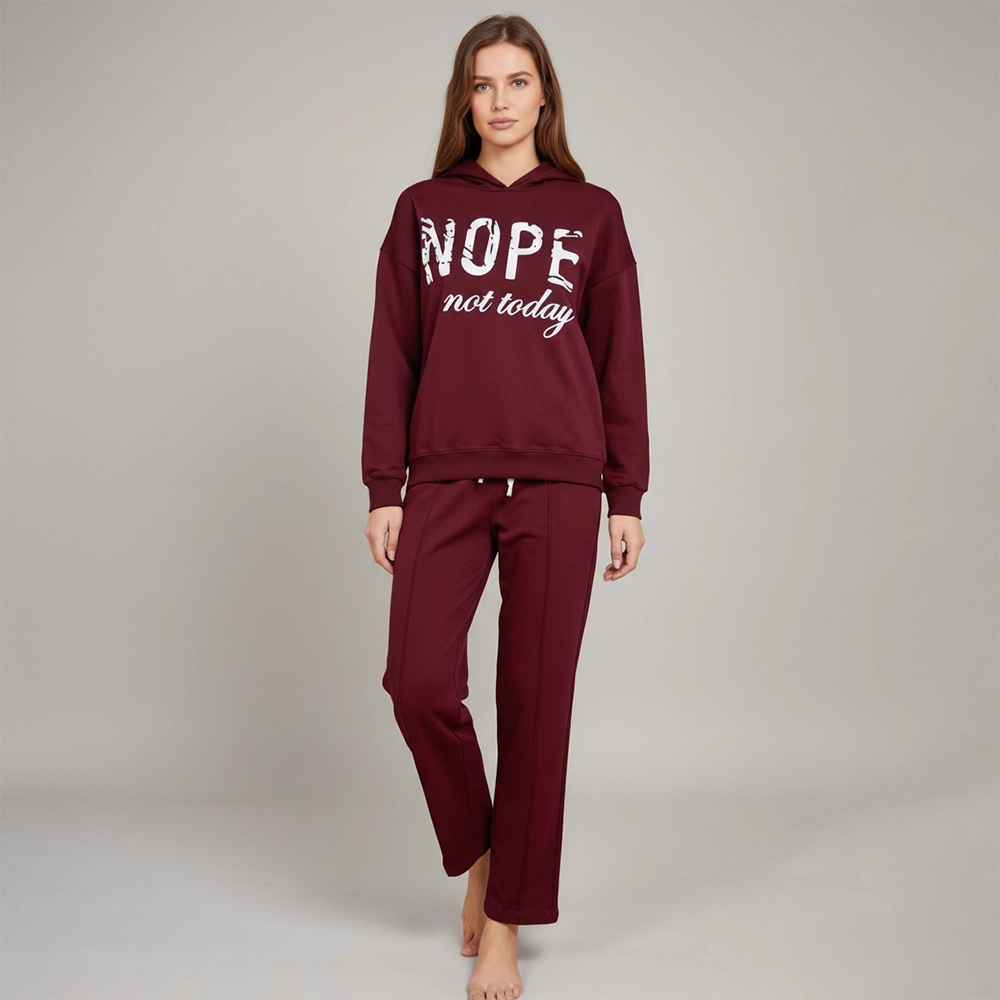 سوت مطبوع حريمى سمر ميلتون قطن 100% الوان متعددة شتوي من دبيو بي - 5685