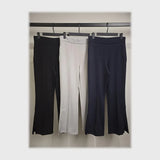 بنطلون وايد ليج فتحه في الجنب حريمى انترلوك طوكيو الوان متعددة شتوي من دبيو بي - 5697