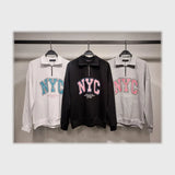 سويتشيرت نص سوسته مطبوع حريمى قطن 90% ليكرا 10% الوان متعددة شتوي من دبيو بي - 5700