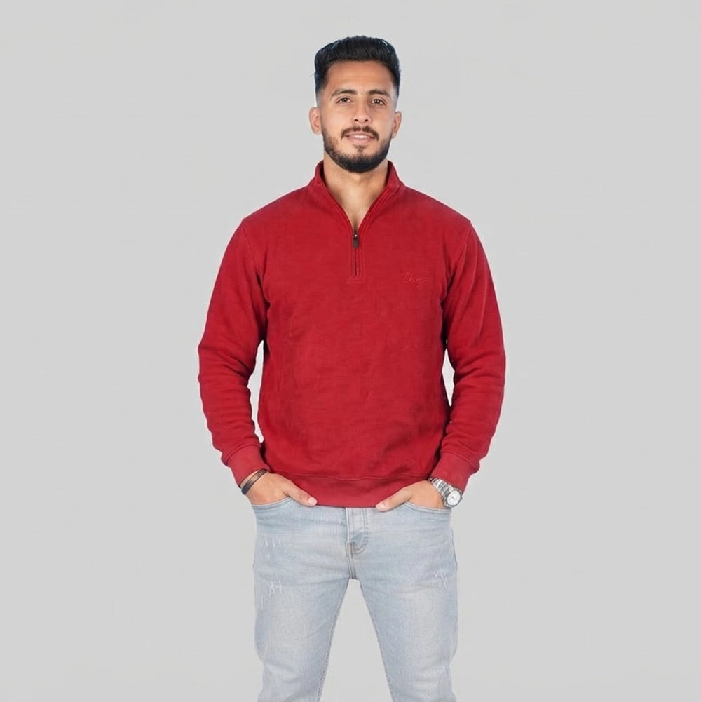 سويتشيرت نص سوسته رجالي مقاس خاص كشمير الوان متعددة شتوى من اسامه تكس - 5702