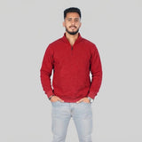 سويتشيرت نص سوسته رجالي مقاس خاص كشمير الوان متعددة شتوى من اسامه تكس - 5702
