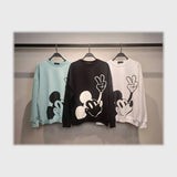 سويتشيرت راوند مطبوع حريمى قطن 90% ليكرا 10% الوان متعددة شتوي من دبيو بي - 5704