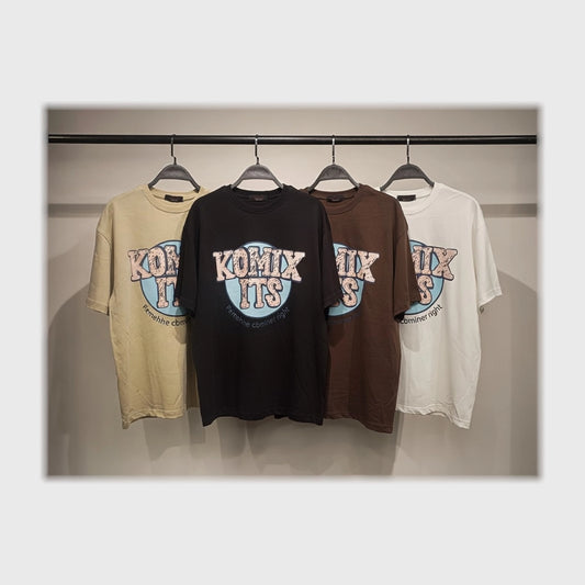 تيشرت اوفر سايز مطبوع حريمى قطن 100% الوان متعددة شتوي من دبيو بي - 5719