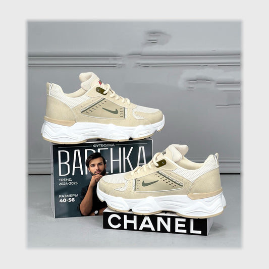 حذاء سنيكرز رجالى فوندي جلد إسكاي مستورد ونعل PVC حقن الوان متعددة جميع المواسم من ميلانو - 5807