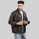 قميص اكمام طويلة مطبوع 2جيب رجالى جينز الوان متعددة شتوي من قميص - 586