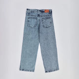 بنطلون شرحتين بناتي من سن 10 سنين ل 12 سنه بوي فريند تلبيس واسع جميع المواسم جينز فاتح من الأنطوني جينز - 6007-light