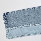 بنطلون شرحتين بناتي من سن 10 سنين ل 12 سنه بوي فريند تلبيس واسع جميع المواسم جينز فاتح من الأنطوني جينز - 6007-light