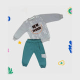 ترنج قطعتين ميني بيبي اولادي اطفالي ميلتون بلوش معالج الوان متعددة شتوي من لارك ارت - 6100