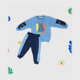 ترنج قطعتين ميني بيبي اولادي اطفالي ميلتون بلوش معالج الوان متعددة شتوي من لارك ارت - 6102