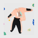 ترنج قطعتين ميني بيبي اولادي اطفالي ميلتون بلوش معالج الوان متعددة شتوي من لارك ارت - 6102