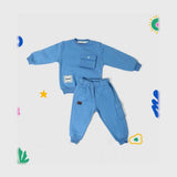 ترنج قطعتين ميني بيبي اولادي اطفالي ميلتون بلوش معالج الوان متعددة شتوي من لارك ارت - 6103