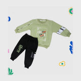 ترنج قطعتين ميني بيبي اولادي اطفالي ميلتون بلوش معالج الوان متعددة شتوي من لارك ارت - 6104