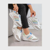 حذاء سنيكرز حريمى فوندي جلد إسكاي مستورد ونعل PVC حقن الوان متعددة جميع المواسم من بي ان - 6304