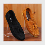 حذاء بانص رجالى فوندي PU اسكاي مستورد اسود جميع المواسم من إسكافي - 66-BK