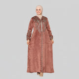 عبايه استقبال حريمى قطيفه هايدي الوان متعددة شتوى من اس كيو بي - 671