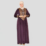 عبايه استقبال حريمى قطيفه هايدي الوان متعددة شتوى من اس كيو بي - 675