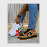 حذاء سنيكرز رجالى فوندي جلد إسكاي مستورد ونعل PVC حقن الوان متعددة جميع المواسم من لابتوب - 680