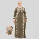 عباية استقبال حريمى قطيفة هايدي مستورد الوان متعددة شتوى من اس كيو بي - 682