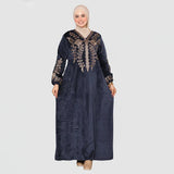 عبايه استقبال حريمى قطيفه هايدي الوان متعددة شتوى من اس كيو بي - 693