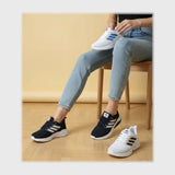 حذاء سنيكرز حريمى فوندي تريكو خيط مستورد ونعل PVC حقن الوان متعددة شتوى من الطائر - 7000