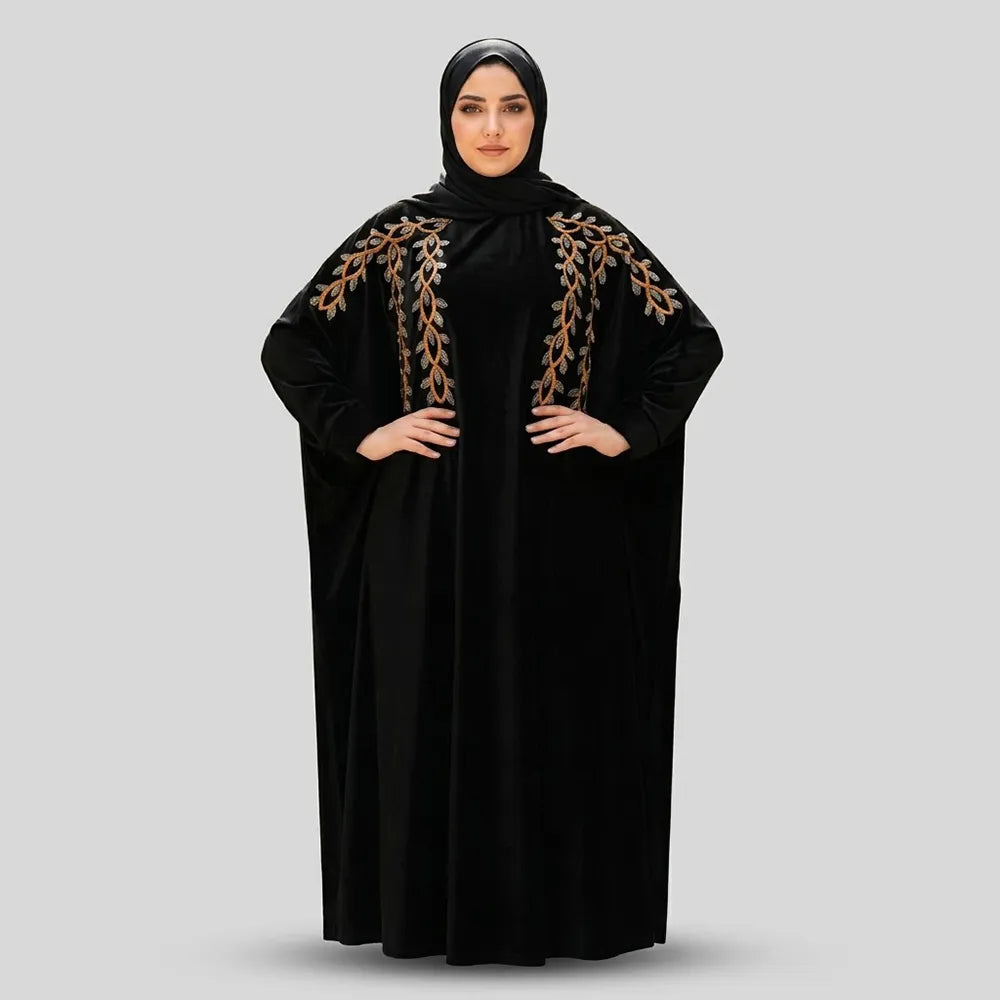 ملحفة تطريز حريمى قطيفة مشكل الوان شتوى من نورهان - 7004