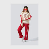 ترنج قطعتين بناتي بناتي قطيفة مضلع مستوردة الوان متعددة شتوي من لارك ارت - 7005